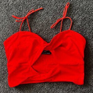Urban Outfitters Red Cropped Tank Top - Size S